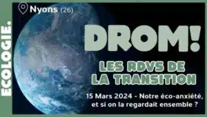 La planète terre et des mots écrits en vert à côté qui représente l'ecologie